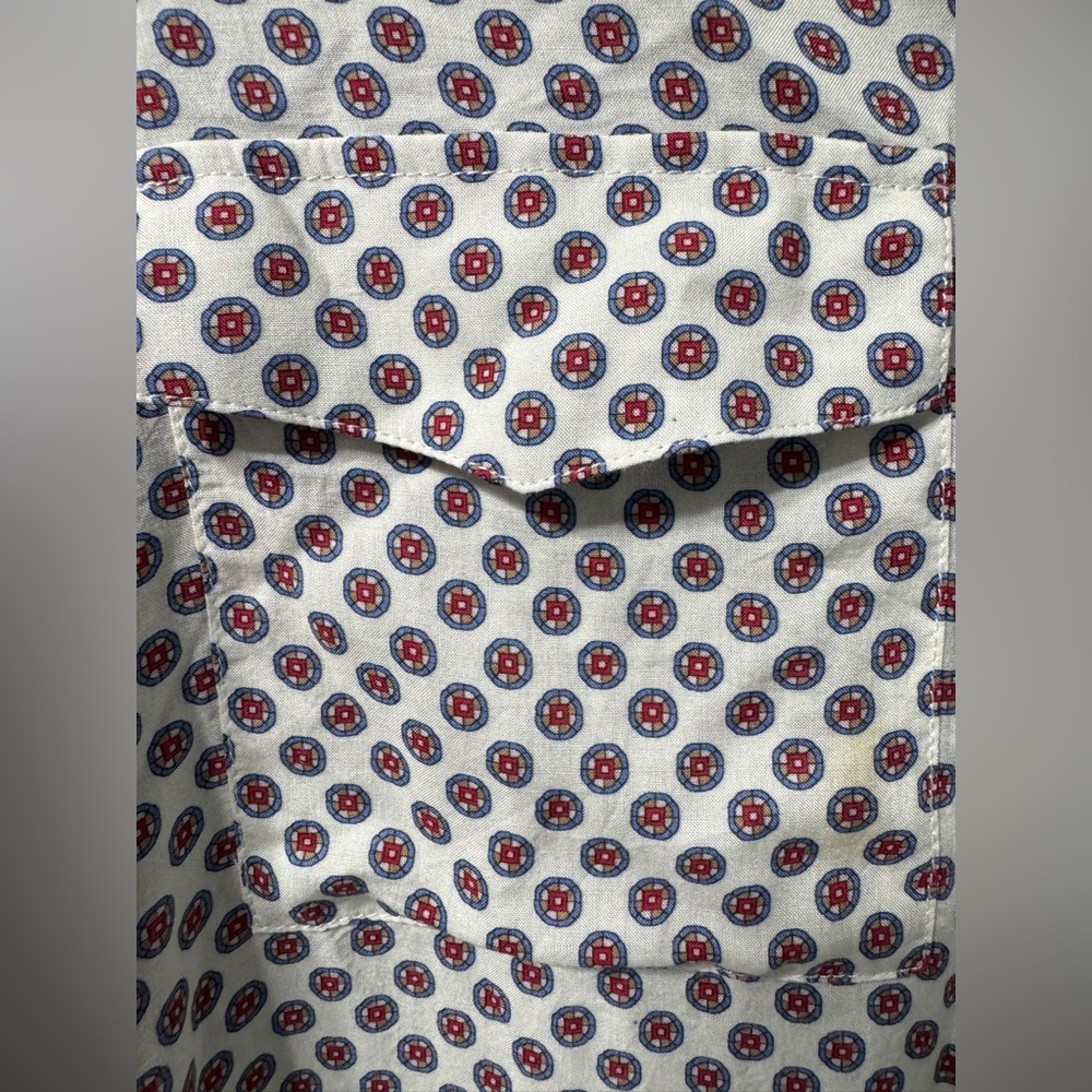 Paul & Joe Polka Dot Long Sleeve Blouse Cream Red Blue Women Size 1 XS - Picture 3 of 10